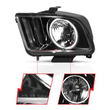 Phares en cristal ANZO 2005-2009 Ford Mustang avec halo noir (CCFL)
