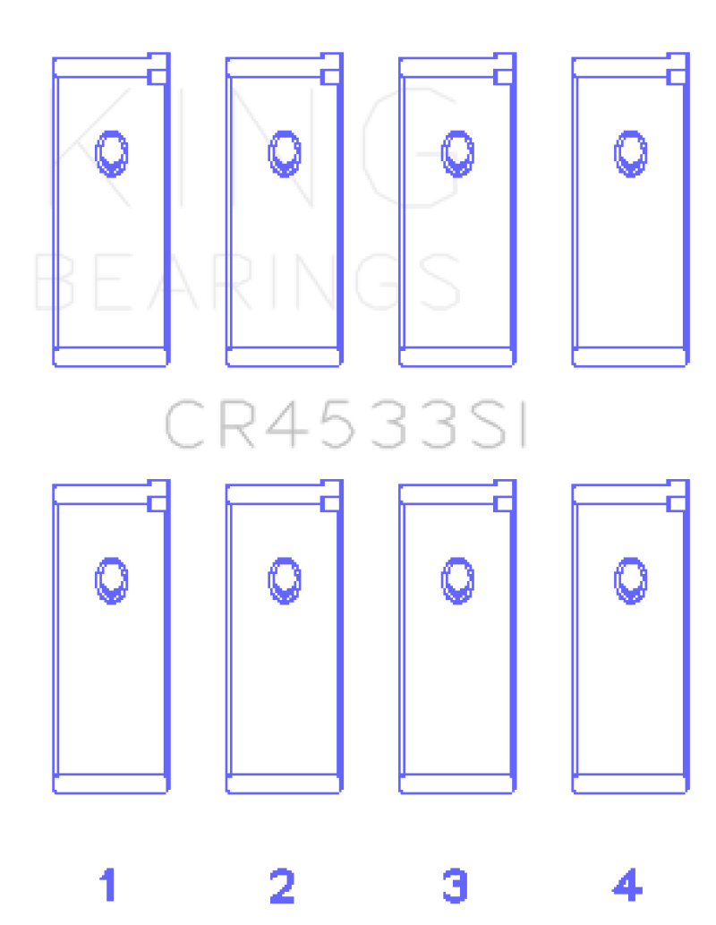 Ensemble de coussinets de bielle King Nissan QR25DE DOHC 16 soupapes (taille +0,5)