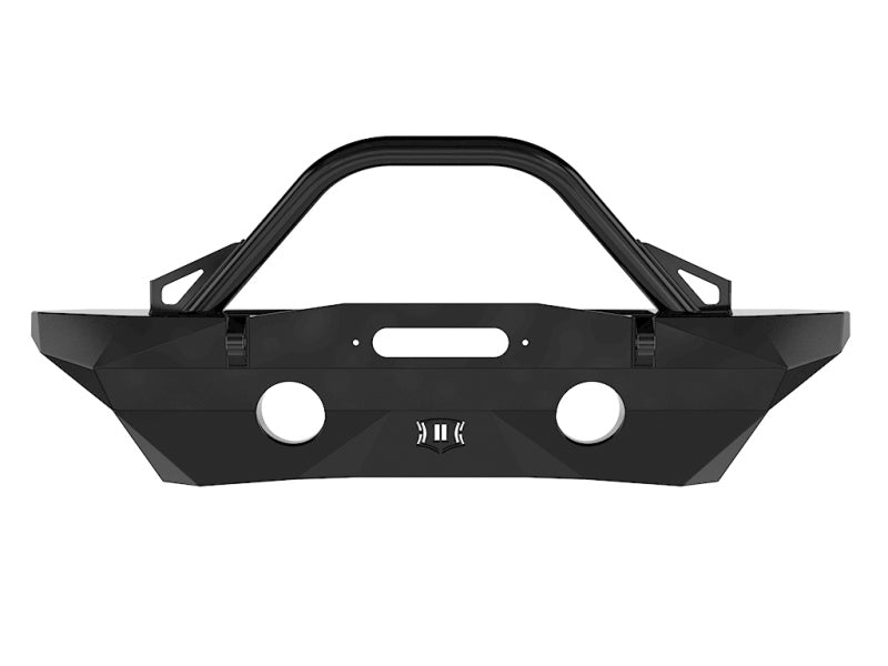 Pare-chocs avant encastré de largeur moyenne pour Jeep Wrangler JK Pro Series 07-18 avec barre/onglets