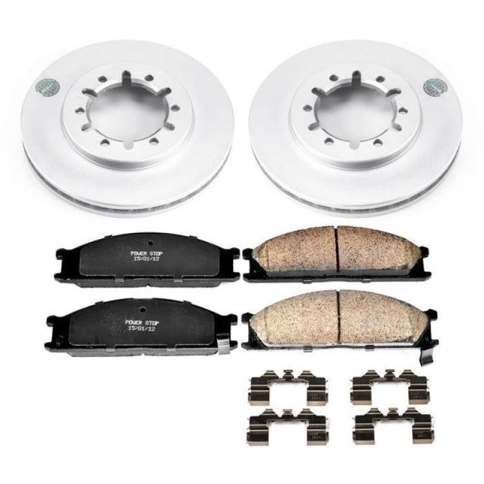 Kit de freins Power Stop 99-04 Nissan Frontier Z17 Evolution Geomet avec revêtement avant