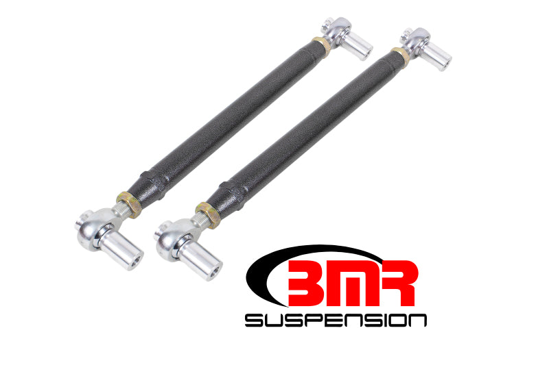 Bras de suspension inférieurs BMR 79-98 Fox Mustang Chrome Moly avec embouts de tige à double réglage - Black Hammertone