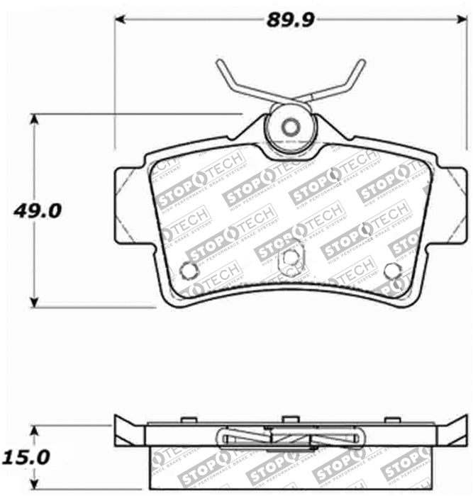 Plaquettes de frein StopTech Performance