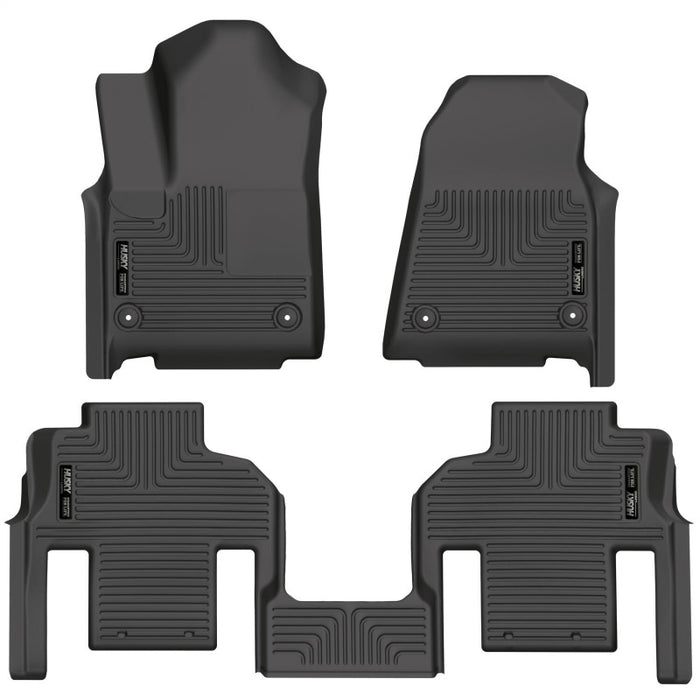 Husky Liners 2022 Jeep Wagoneer (2nd Row Bucket) Weatherbeater Black Front & 2nd Seat Floor Liners