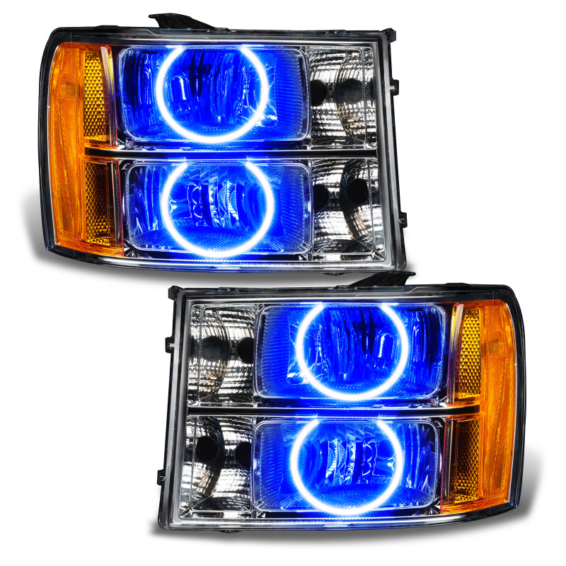 Oracle Lighting 07-13 GMC Sierra Pre-Assembled LED Halo Headlights - Blue
