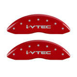 Couvre-étriers MGP 4 gravés avant et arrière i-Vtec finition rouge argent ch