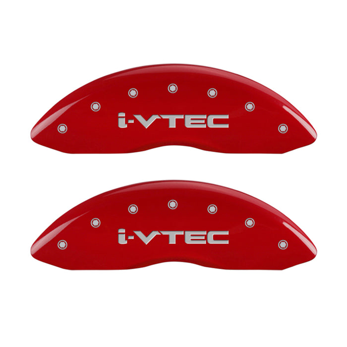 Couvre-étriers MGP 4 gravés avant et arrière i-Vtec finition rouge argent ch