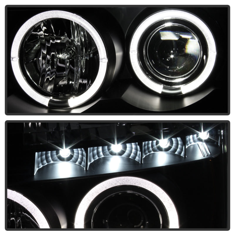 Phares de projecteur LED Halo LED Blk pour Nissan Titan 04-14/Armada 04-07 Spyder PRO-YD-NTI04-HL-BK