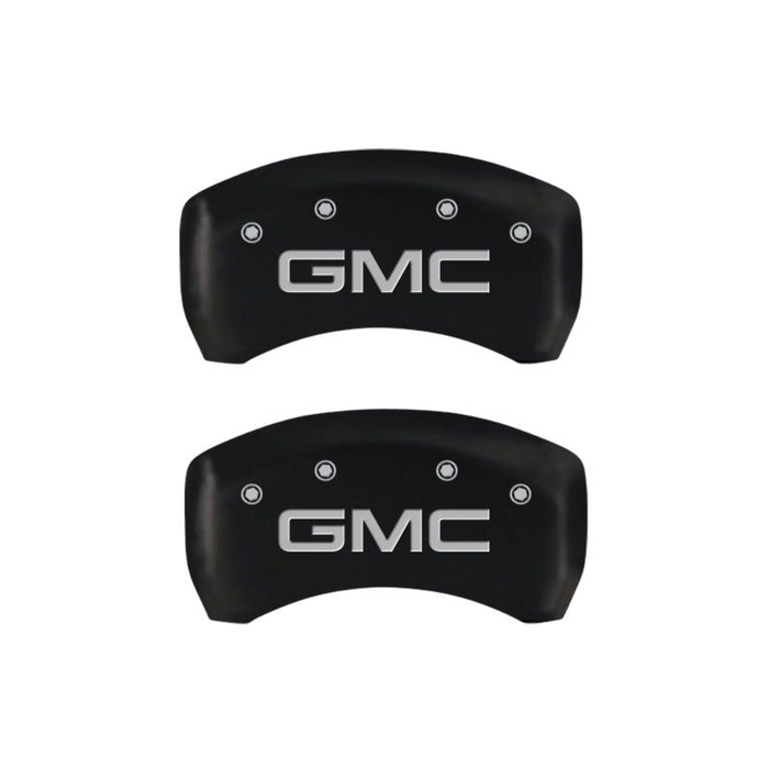 MGP 4 Caliper Covers Engraved Front & Rear GMC Red finish silver ch