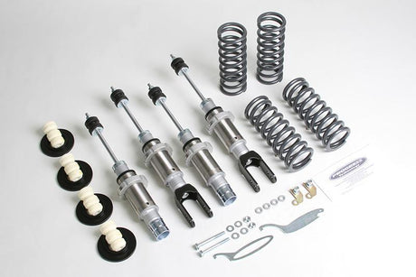 Système de suspension à ressorts hélicoïdaux Progress Tech 1988 Honda Civic/CRX 3 (FR 450 lb / RR 550 lb) utilisant uniquement le chapeau supérieur d'usine