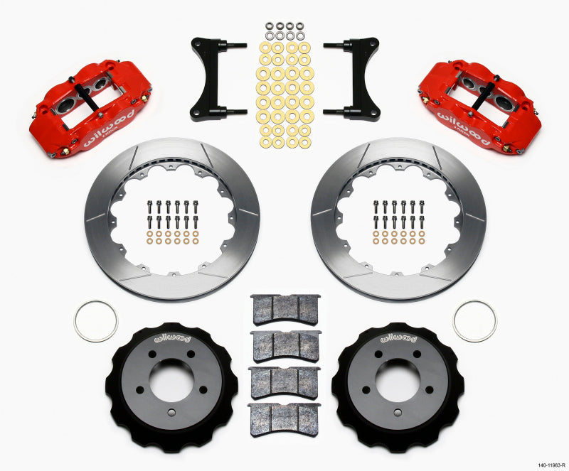 Kit de chapeau avant Wilwood Narrow Superlite 6R 12,88 pouces rouge 93-96 Mazda RX7