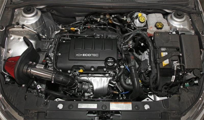 Kit d'admission d'air Spectre 11-15 Chevy Cruze 1,4 L - Poli avec filtre rouge