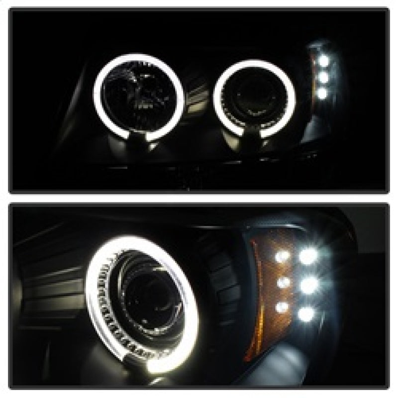Phares de projecteur Spyder Jeep Grand Cherokee 99-04 LED Halo LED Fumée noire PRO-YD-JGC99-HL-BSM