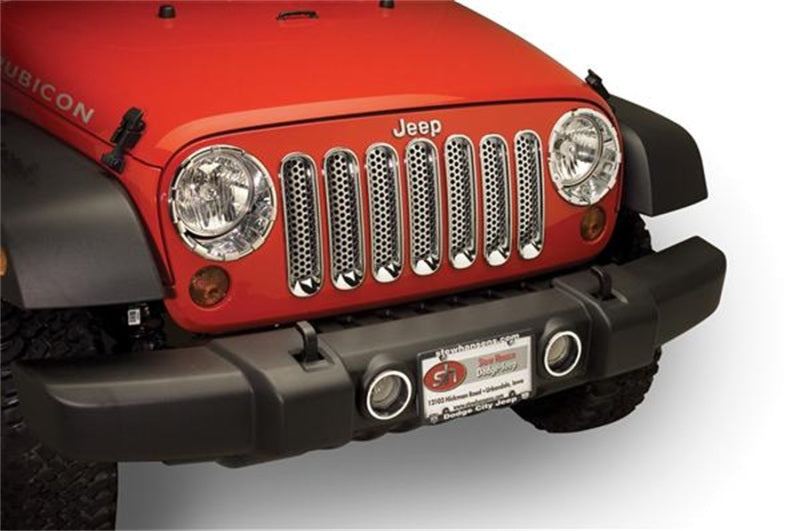 Putco 07-17 Jeep Wrangler - Lunette de phare antibrouillard - Ne convient pas aux superpositions et anneaux de phares antibrouillard Sahara Edition