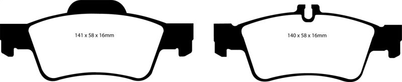 Plaquettes de frein arrière Redstuff EBC 04-06 Mercedes-Benz CL500 5.0