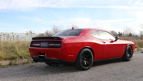 Échappement sport double sortie arrière Corsa 15-17 Dodge Challenger Hellcat avec embouts noirs de 3,5 pouces