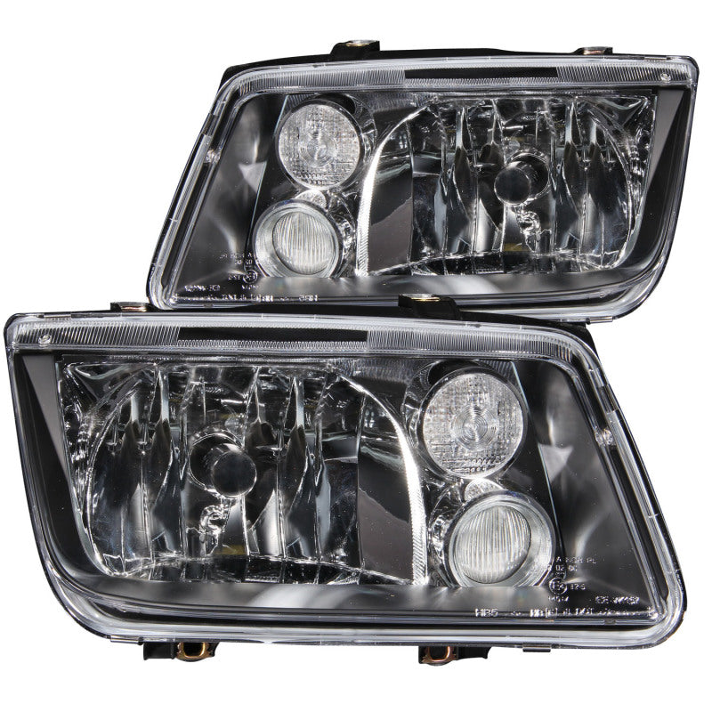 Phares avant en cristal ANZO 1999-2005 Volkswagen Jetta Noir sans ampoules