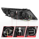 Phares de projecteur ANZO 2011-2013 Kia Sorento avec halo chromé (CCFL)