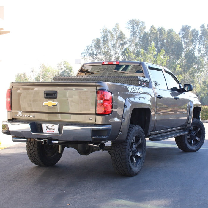 Déflecteur d'air Westin 2014-2018 Chevy Silverado 1500 Crew Cab Wade Slim 4 pièces - Fumé