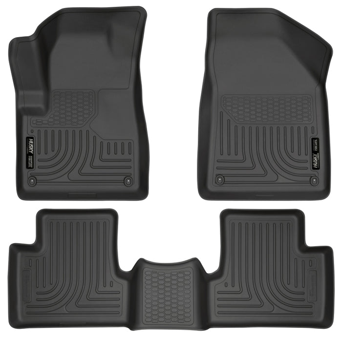 Revêtements de sol avant et arrière noirs Husky Liners 14 pour Jeep Cherokee WeatherBeater