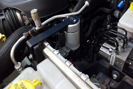 Séparateur d'huile côté passager J&amp;L 12-17 Jeep Wrangler JK 3.6L 3.0 - Anodisé transparent