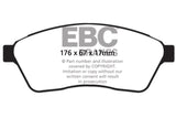 Plaquettes de frein avant EBC 10-11 Cadillac SRX 2.8 Turbo Greenstuff