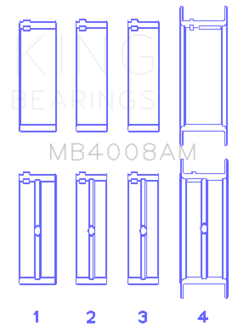 King Engine Bearings Nissan VG20E/VG20DET V6 (Size STD) Main Bearing Set
