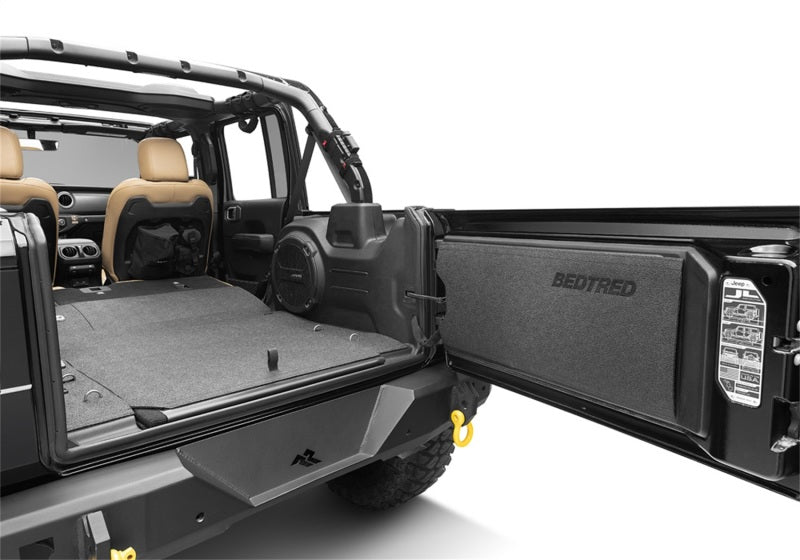 Kit arrière BedTred 4 portes 6 pièces avec cache-espace pour Jeep Wrangler JL 18-23 BedRug