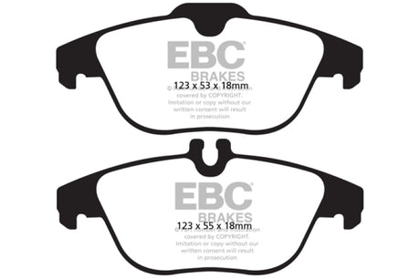 Plaquettes de frein arrière Redstuff EBC 13-16 Mercedes-Benz GLK250 2.1 Twin TD