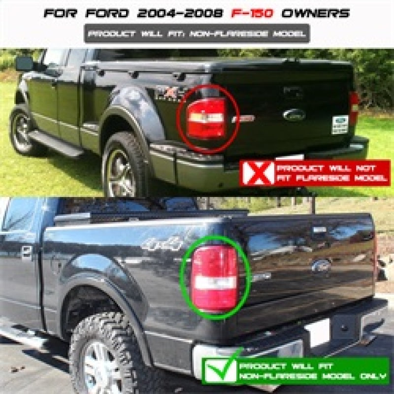 Spyder Ford F150 side 04-08 (Not Fit Heritage & SVT)LED Tail Lights Blk Smke ALT-YD-FF15004-LED-BSM