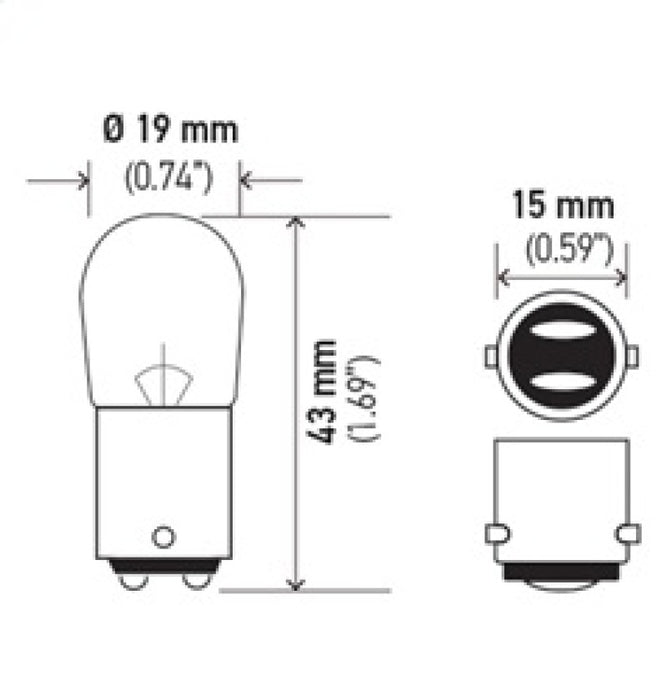 Ampoule Hella 1004 12V 12/12W BA15d B6