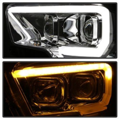 Phares de projecteur à barre lumineuse DRL xTune pour Toyota Tacoma 16-18 - Chrome PRO-JH-TTA16-LBDRL-C