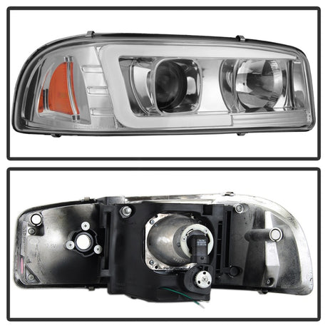 Phares de projecteur Spyder GMC Sierra 1500/2500/3500 99-06 V2 - DRL - Chrome PRO-YD-CDE00V2-LB-C