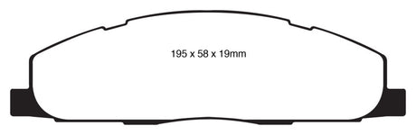 EBC 09-11 Dodge Ram 2500 Pick-up 5.7 2WD/4WD Yellowstuff Rear Brake Pads