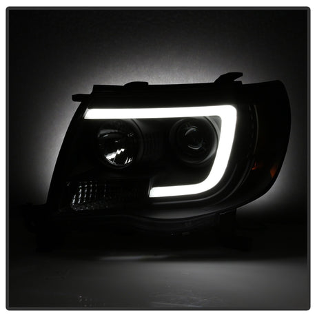 Phares de projecteur Spyder Toyota Tacoma 05-11 - Barre lumineuse DRL - Noir PRO-YD-TT05V2-LB-BK