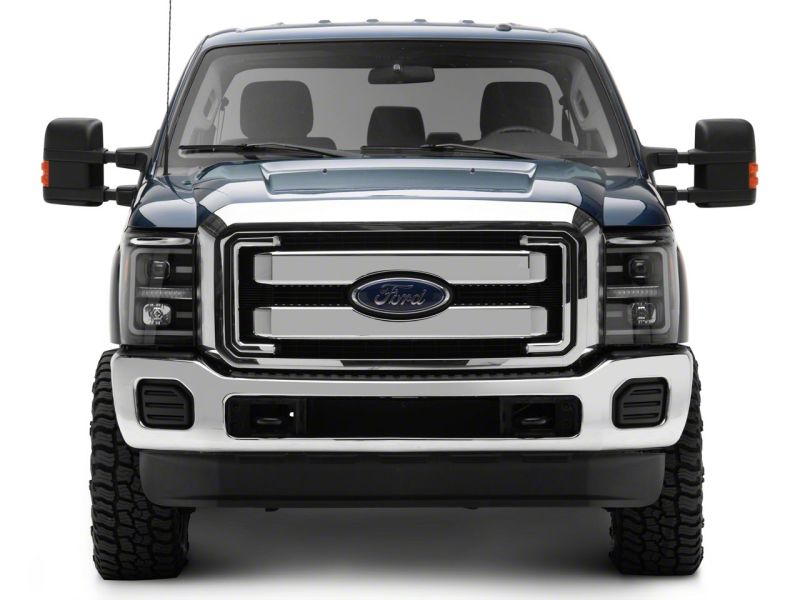 Phares de projecteur à LED Raxiom 11-16 Ford F-250 Super Duty - Boîtier noir (lentille transparente)