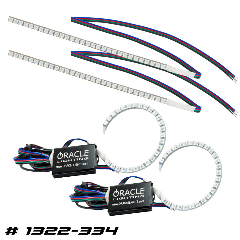 Oracle 15-17 Ford Focus RS/ST DRL Upgrade w/ Halo Kit - ColorSHIFT w/o Controller SEE WARRANTY