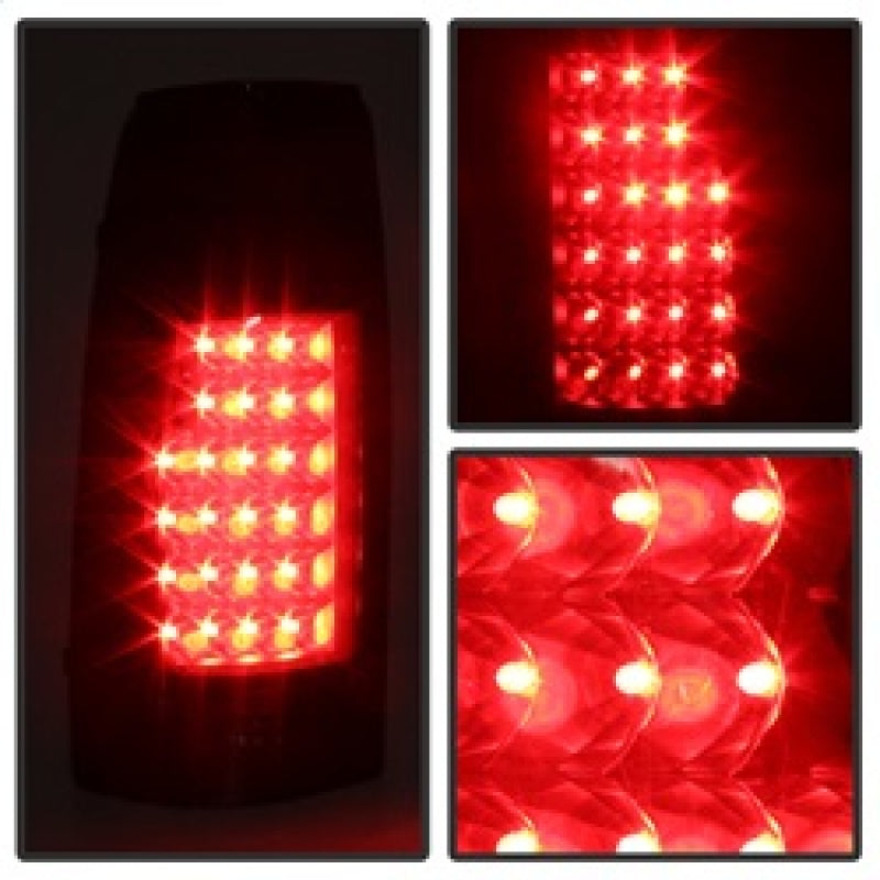 xTune Yukon Denali 99-00 LED Tail Lights Black Smoked ALT-JH-CCK88-LED-BKSM
