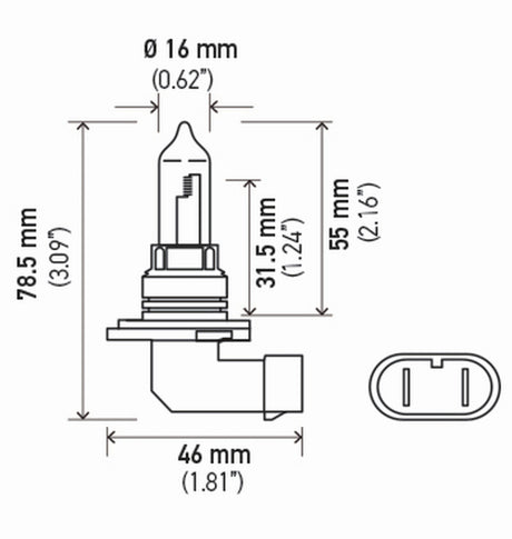 Ampoule Hella 9005/Hb3 12V 65W P20D T4 Sb