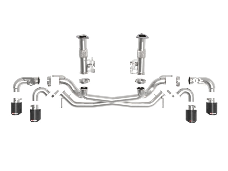 Échappement arrière en acier inoxydable AFe MACH Force-Xp 304 en carbone pour Chevrolet Corvette C8 2020