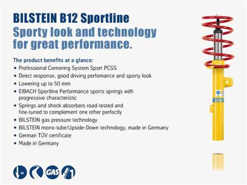 Kit de suspension avant et arrière Bilstein B12 pour Volkswagen Jetta TDI 2005