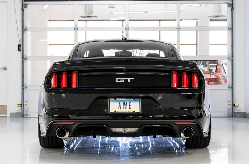 Échappement Cat-back AWE Tuning S550 Mustang GT - Édition Touring (embouts chromés argentés)