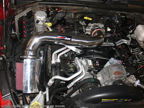 Injen 05-06 Dakota / 06-07 Raider 4,7 L V8 Power-Flow (avec bouclier thermique en tôle diamantée) Noir froissé