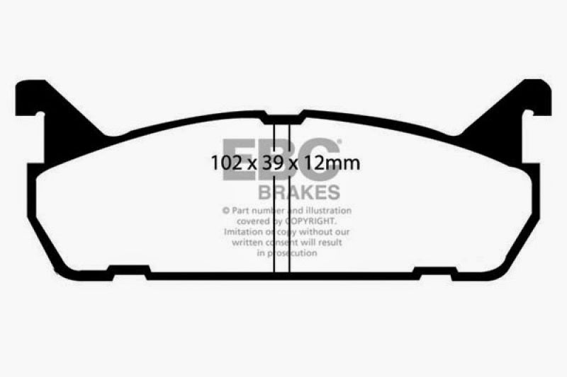 Plaquettes de frein arrière EBC 91-96 Ford Escort 1.8 Yellowstuff