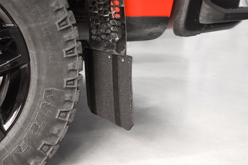 Putco 15-19 Chevy Silv/Sierra HD Dually (avant) - Ensemble de 2 Mud Skins - SS brossé avec bouclier hexagonal