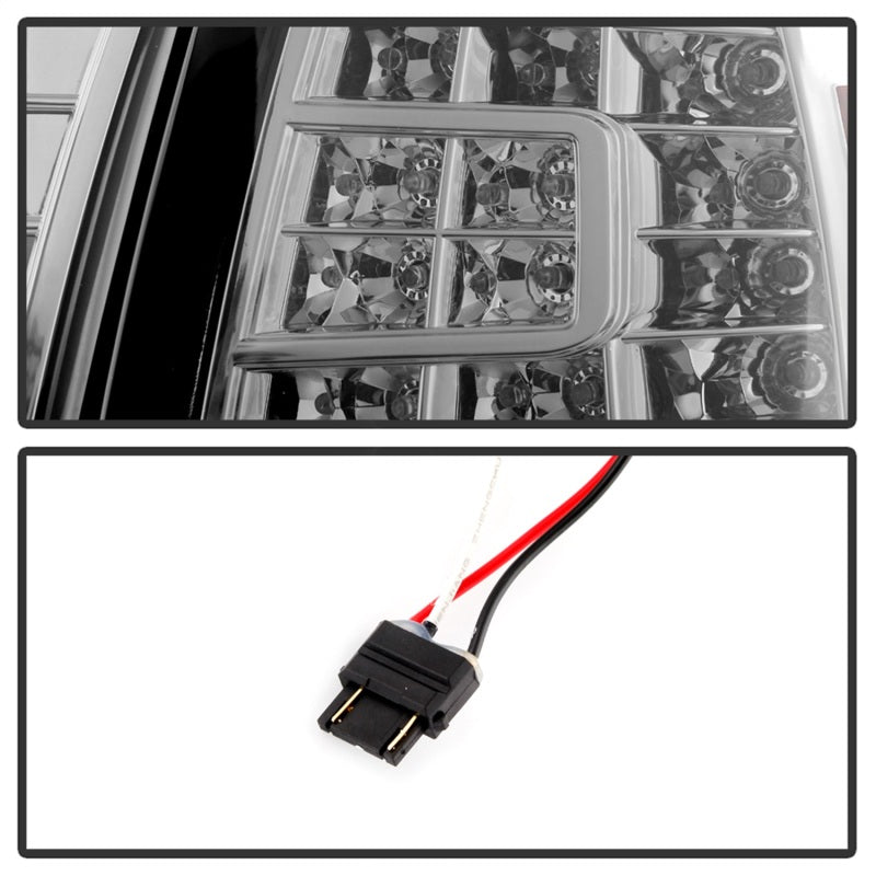 xTune Ford F150 97-03 Crystal Headlights w/ Clear LED Corners Smoke HD-ON-FF15097-LED-SET-SM