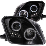 Phares de projecteur ANZO 1997-2001 Honda Prelude avec halo noir avec LED