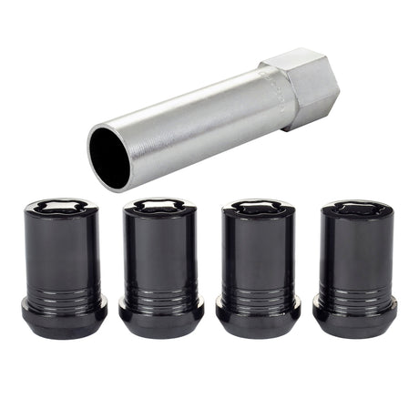 Jeu d'écrous de blocage de roue McGard - 4 pk. (Tuner / siège conique) M12X1,5 / 13/16 Hex / 1,24 po de longueur - Noir