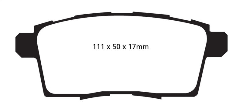Plaquettes de frein arrière EBC Yellowstuff pour Ford Edge 3.5 2WD 06-08