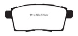 Plaquettes de frein arrière EBC Yellowstuff pour Ford Edge 3.5 2WD 06-08