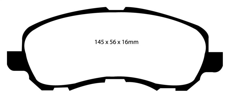 EBC 07+ Jeep Compass 2.0 (disques arrière 262 mm) Plaquettes de frein avant Greenstuff